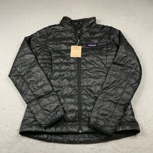 Patagonia Jacket Womens Small Black Nano Puff Puffer Full Zip Winter NWT
